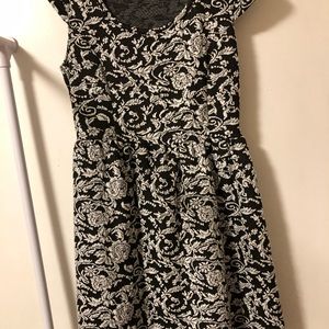 Black and White Floral Dress